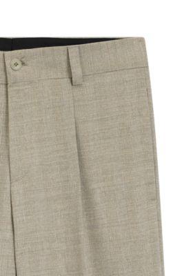 Modern-fit trousers with herringbone weave by HUGO BOSS