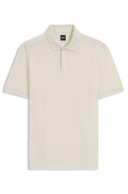 Monogram-jacquard polo shirt in cotton by HUGO BOSS