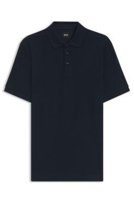 Monogram-jacquard polo shirt in cotton by HUGO BOSS