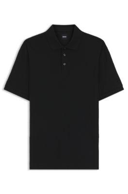 Monogram-jacquard polo shirt in cotton by HUGO BOSS