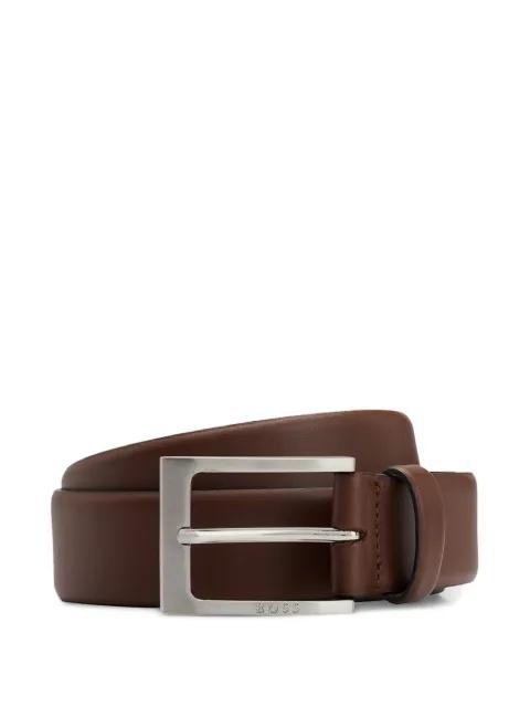 Nappa-leather belt with pin buckle by HUGO BOSS
