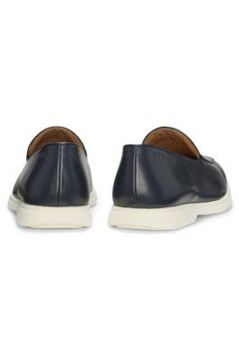 Nappa-leather loafers with contrast outsole by HUGO BOSS Nappa-leather loafers with contrast outsole by HUGO BOSS