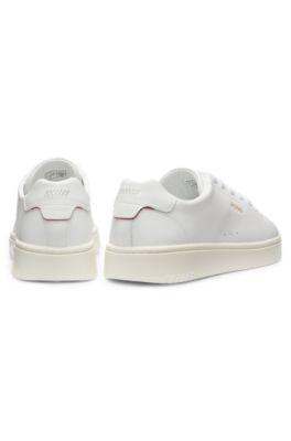 Nappa leather sneakers with gold-tone logo by HUGO BOSS