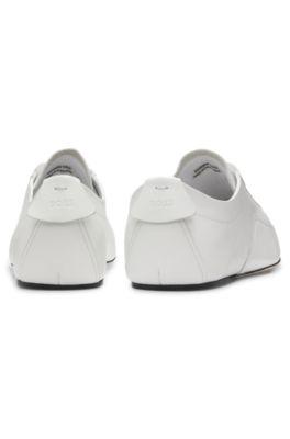 Nappa-leather trainers with debossed logo by HUGO BOSS