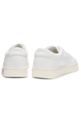 Nappa-leather trainers with gold-tone logo by HUGO BOSS