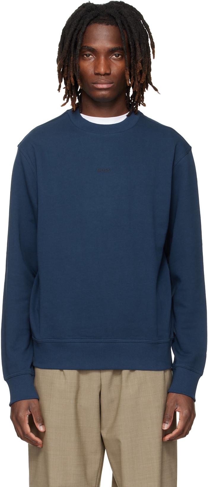 Navy Chest Logo Sweatshirt by HUGO BOSS
