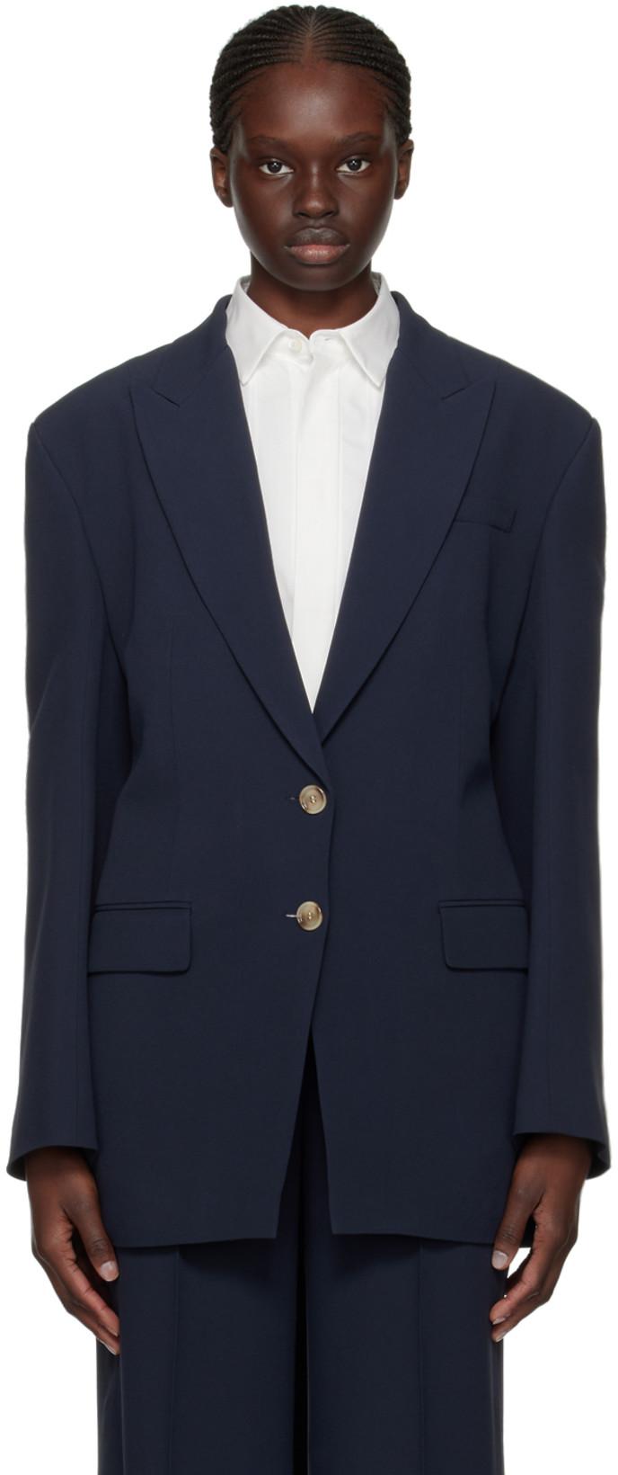 Navy Cutout Blazer by HUGO BOSS