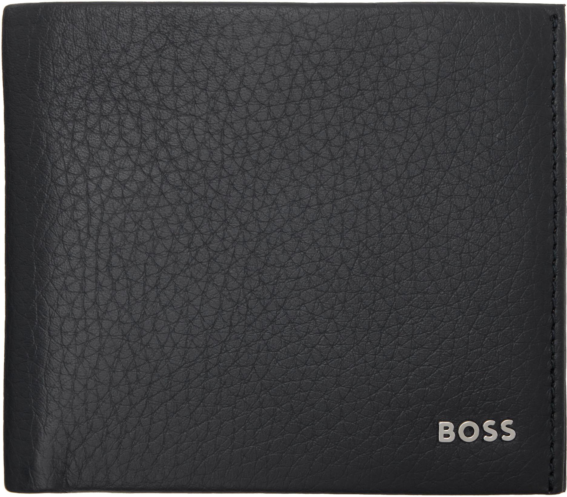 Navy Grained Leather Wallet by HUGO BOSS