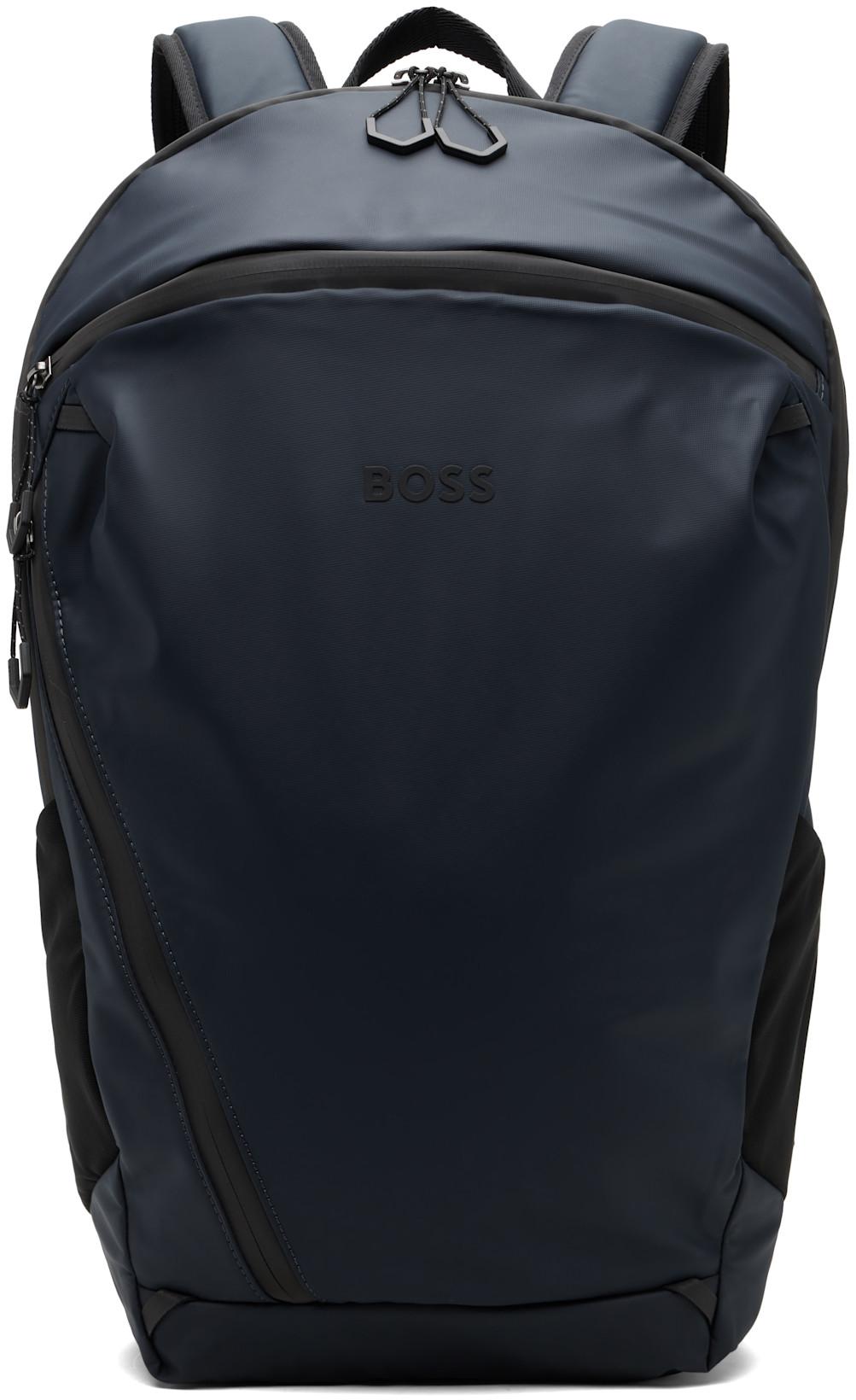 Navy Reflective Detail Backpack by HUGO BOSS