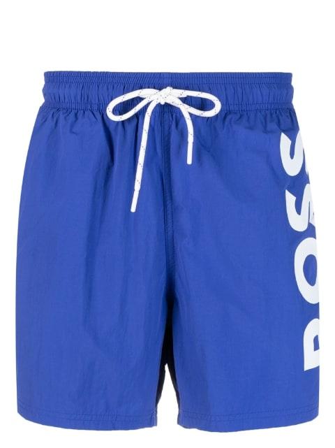 Octopus logo-print swim shorts by HUGO BOSS