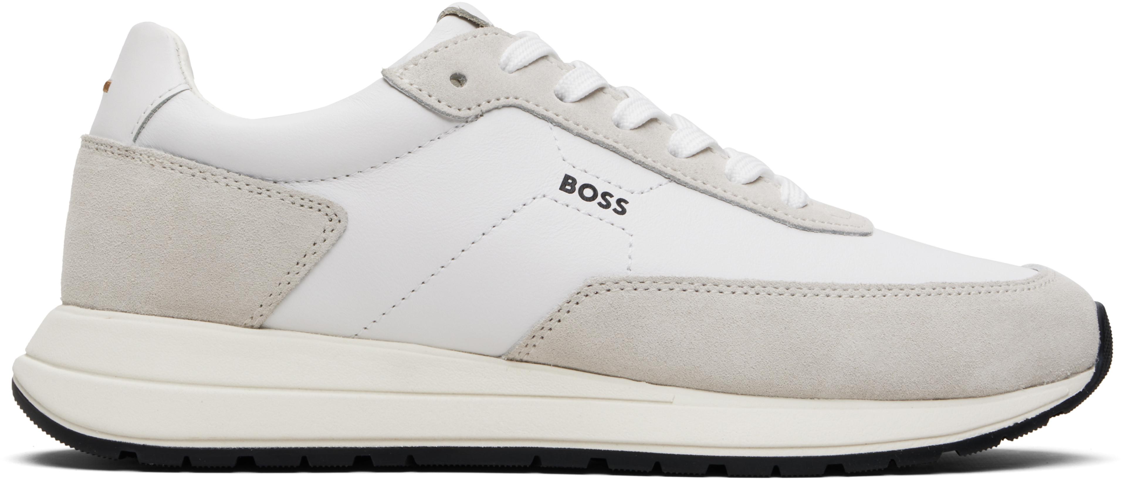 Off-White Suede Trim Sneakers by HUGO BOSS