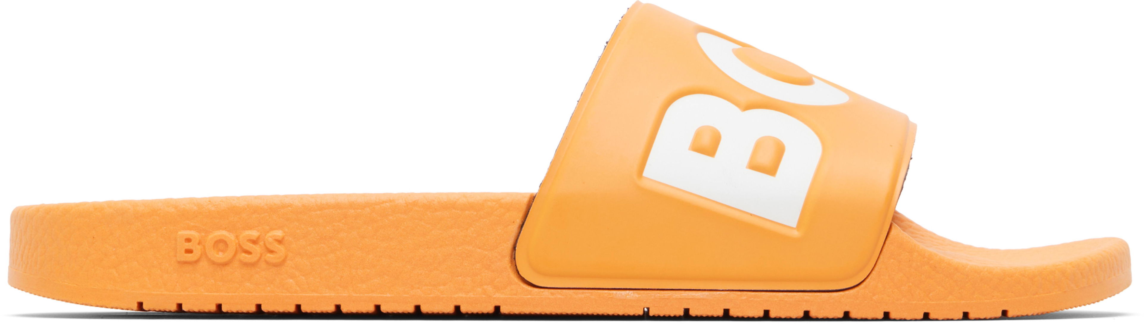 Orange Large Logo Detail Slides by HUGO BOSS