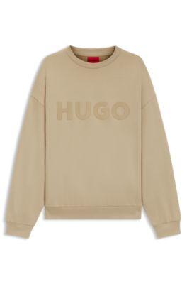 Oversize-fit sweatshirt in cotton terry with tonal logo by undefined