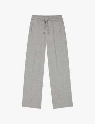 Oversized-Fit Wide-Leg Stretch-Twill Trousers by HUGO BOSS