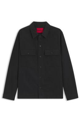 Oversized-fit shirt in cotton twill by HUGO BOSS