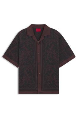 Oversized-fit shirt with digital print by HUGO BOSS