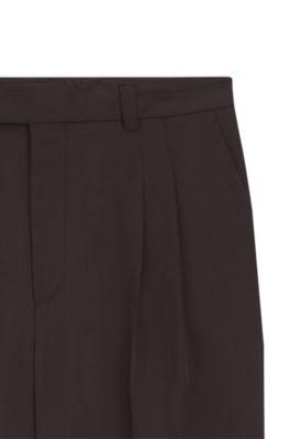 Oversized-fit trousers in twill by HUGO BOSS