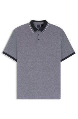 Oxford cotton-piqu&eacute; polo shirt with logo detail by HUGO BOSS
