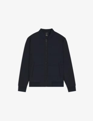 Padded-Panel Zipped Cotton Sweatshirt by HUGO BOSS