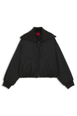 Padded bomber jacket in satin by HUGO BOSS