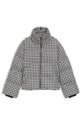 Padded jacket with houndstooth pattern by HUGO BOSS