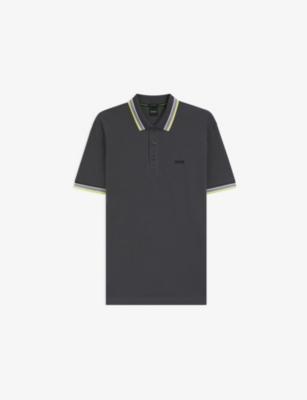 Paddy Embroidered-Logo Cotton Piqué Polo Shirt by HUGO BOSS