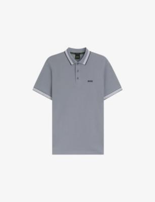 Paddy Embroidered-Logo Cotton Piqué Polo Shirt by HUGO BOSS