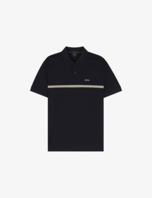 Paddy Horizontal-Stripe Cotton Polo Shirt by HUGO BOSS