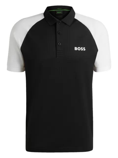Paddy active color block polo shirt with mesh inserts by HUGO BOSS