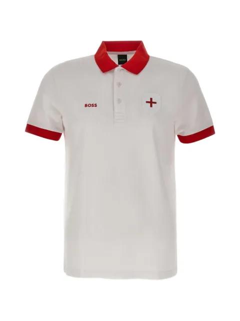 Paddy flat-knit logo polo shirt by HUGO BOSS