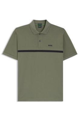 Paddy polo shirt with engineered stripe by HUGO BOSS