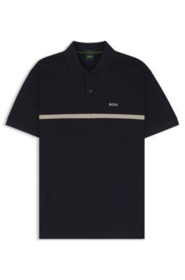 Paddy polo shirt with engineered stripe by HUGO BOSS