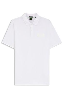 Paddy polo shirt with structured logo patch by HUGO BOSS