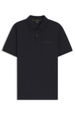 Paddy polo shirt with structured logo patch by HUGO BOSS