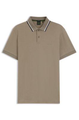 Paddy slim-fit polo shirt in interlock cotton by HUGO BOSS