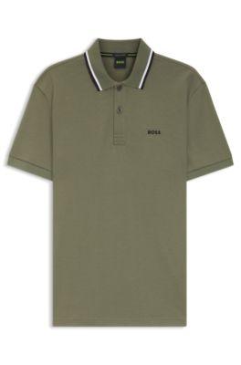 Paddy slim-fit polo shirt in interlock cotton by HUGO BOSS