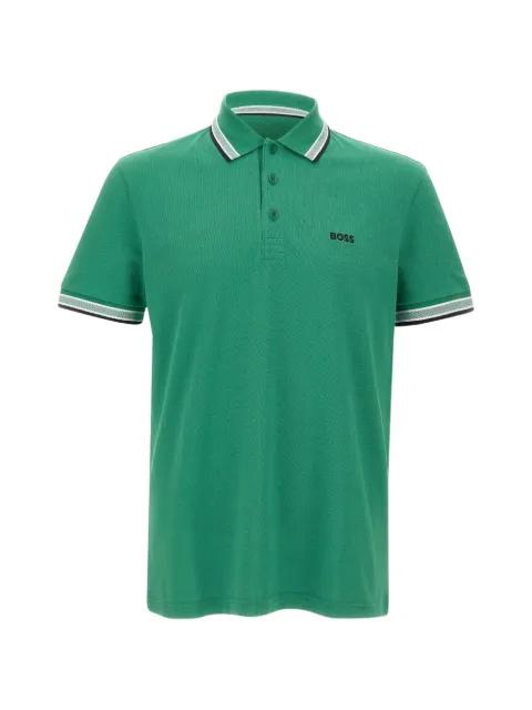 Paddy striped-trim polo shirt by HUGO BOSS