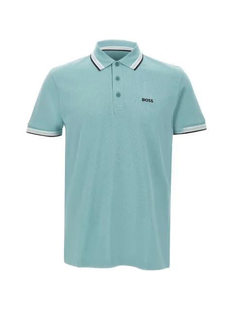 Paddy striped-trim polo shirt by HUGO BOSS