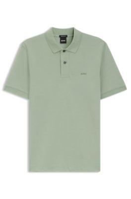 Pallas polo shirt in cotton piqu&eacute; with embroidered logo by HUGO BOSS