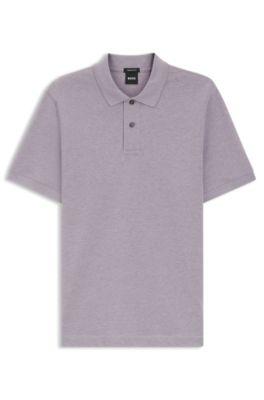 Pallas polo shirt in cotton piqu&eacute; with embroidered logo by HUGO BOSS