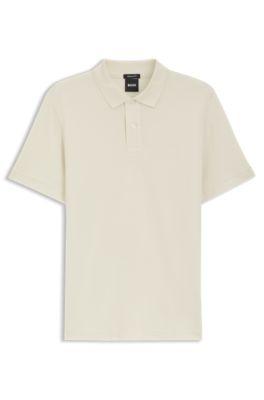 Pallas polo shirt in cotton piqu&eacute; with embroidered logo by HUGO BOSS