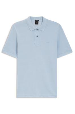 Pallas polo shirt in cotton piqu&eacute; with embroidered logo by HUGO BOSS