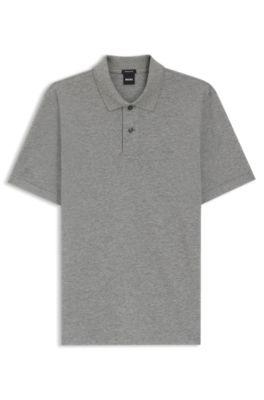 Pallas polo shirt in cotton piqu&eacute; with embroidered logo by HUGO BOSS