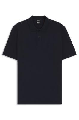 Pallas polo shirt in cotton piqu&eacute; with embroidered logo by HUGO BOSS