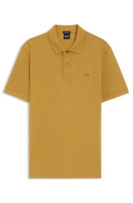 Pallas polo shirt in cotton piqu&eacute; with embroidered logo by HUGO BOSS