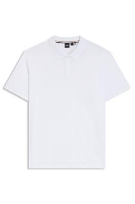Pallas polo shirt in cotton piqu&eacute; with logo details by HUGO BOSS