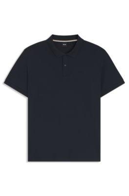 Pallas polo shirt in cotton piqu&eacute; with logo details by HUGO BOSS