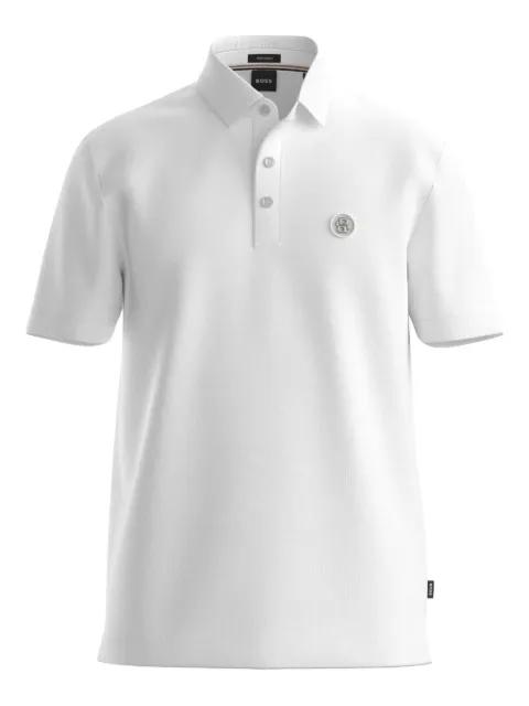Parris buttoned logo polo shirt by HUGO BOSS