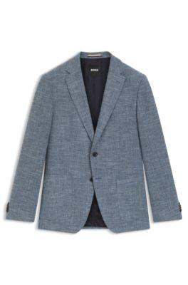 Patterned regular-fit jacket in a cotton blend by HUGO BOSS Patterned regular-fit jacket in a cotton blend by HUGO BOSS