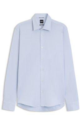 Patterned regular-fit shirt in cotton jersey by HUGO BOSS